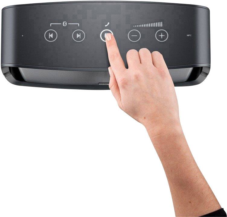 Cabstone SoundONE Bluetooth® Lautsprecher Freisprechfunktion, NFC, AUX Schwarz, Schwarz (matt)