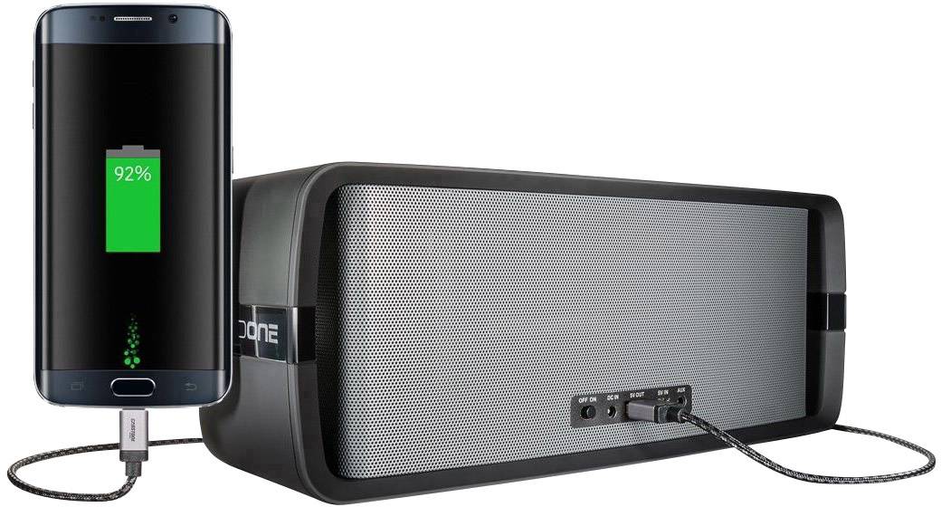 Cabstone SoundONE Bluetooth® Lautsprecher Freisprechfunktion, NFC, AUX Schwarz, Schwarz (matt)