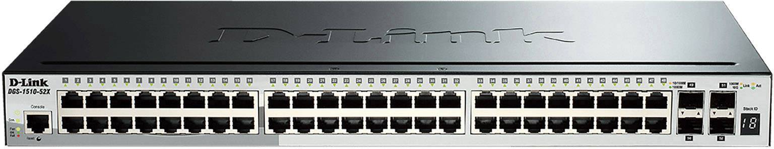 D-Link D-LINK 28P Gigabit Stack Switch 4x 10G Netzwerk Switch DGS-1510-28X