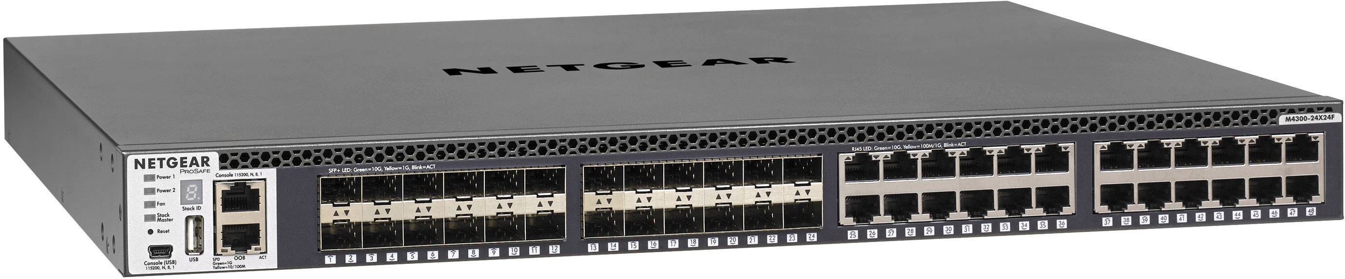 NETGEAR NETGEAR M4300 48P (24X24F) 10GB mngd 1U Netzwerk Switch