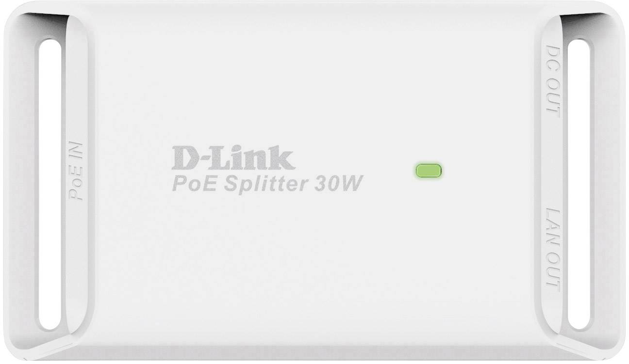 D-Link D-LINK 1-Port Gigabit 30W PoE Splitter PoE Splitter 1 GBit/s IEEE 802.3af (12.95 W), IEEE 802.3at (25.5 W)