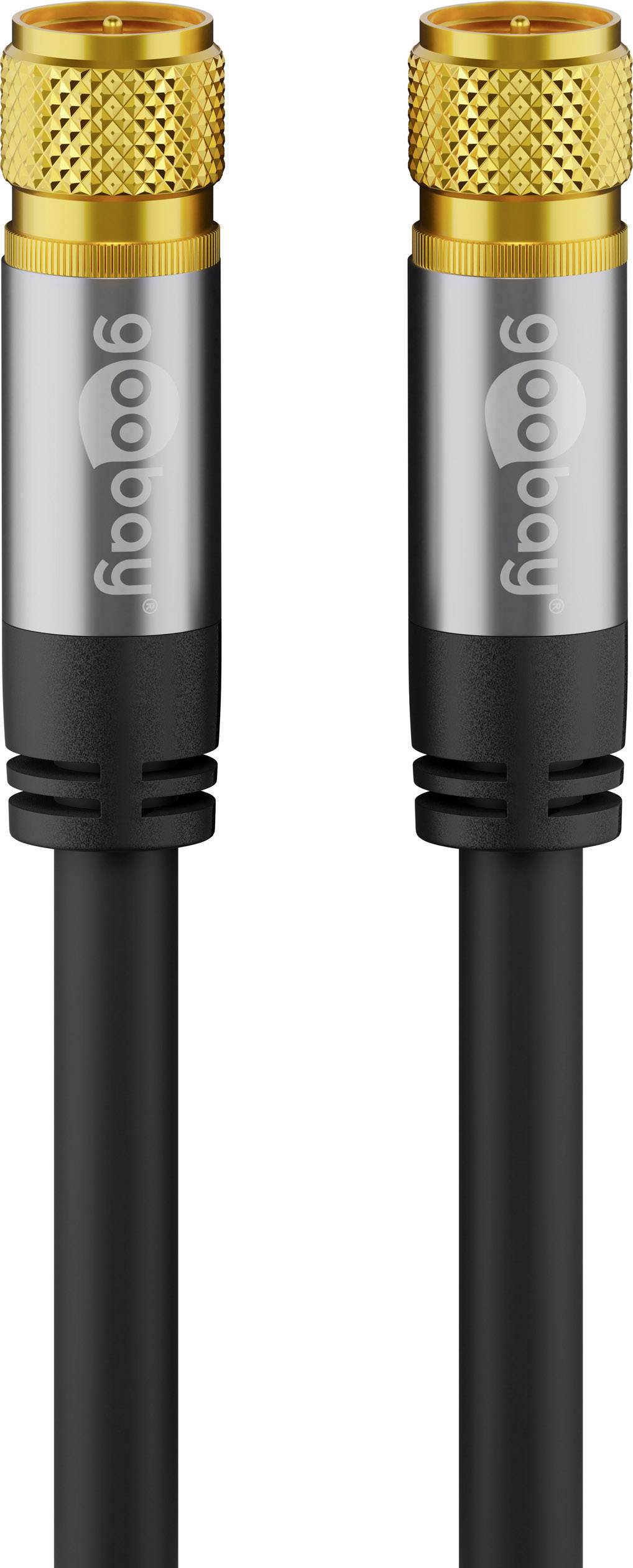 Goobay Antennen, SAT Anschlusskabel [1x F-Stecker - 1x F-Stecker] 5.00 m 135 dB Flexibel Schwarz