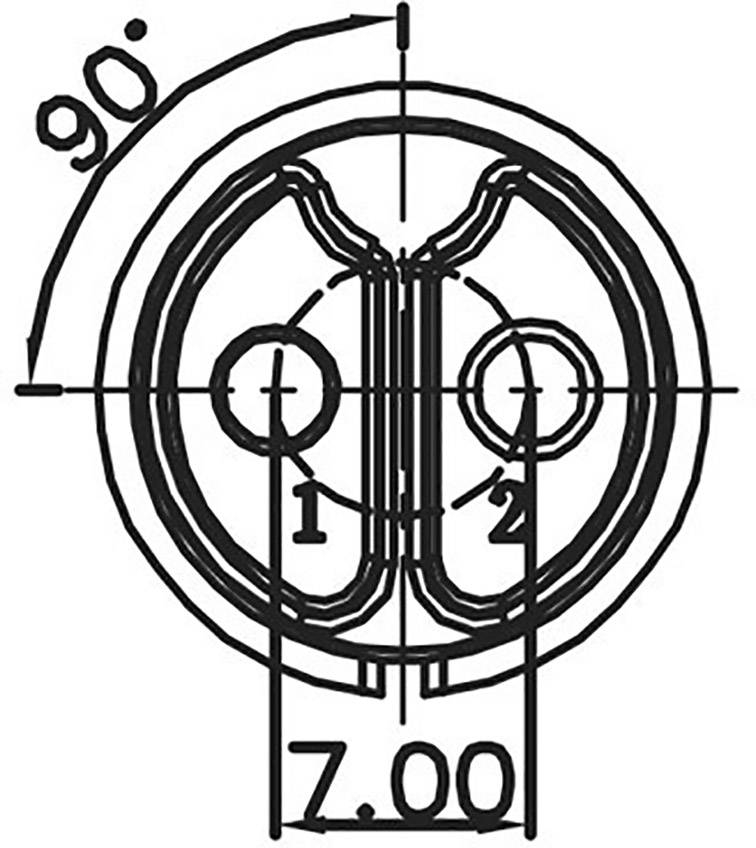 Lutronic 0262 02 Rundsteckverbinder Kupplung, gerade Gesamtpolzahl: 2 1St.
