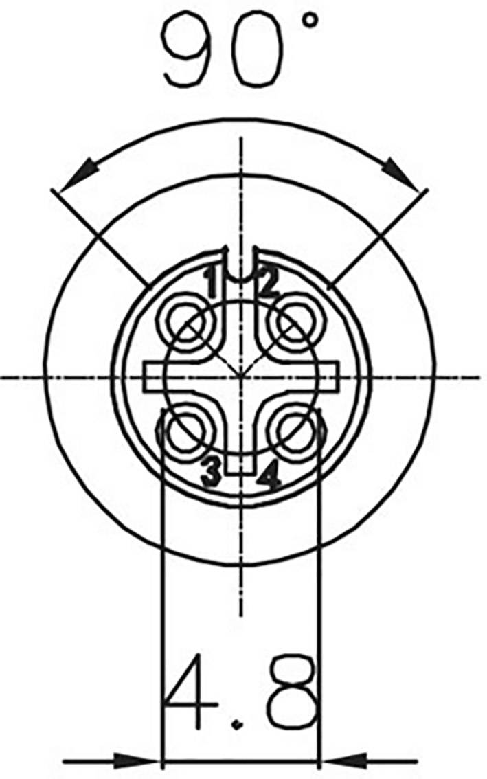 Lutronic 0270 04 Rundsteckverbinder Kupplung, Einbau Gesamtpolzahl: 4 1St.