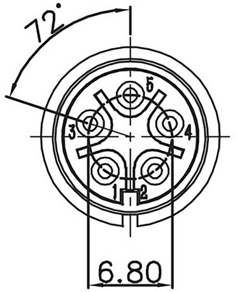 Lutronic 0271 05 Rundsteckverbinder Kupplung, Einbau Gesamtpolzahl: 5 1St.