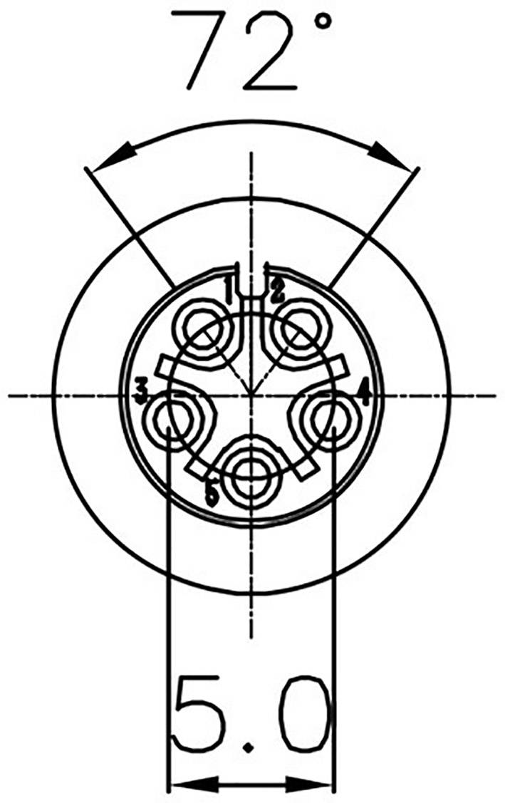Lutronic 0260 05 Rundsteckverbinder Kupplung, gerade Gesamtpolzahl: 5 1St.