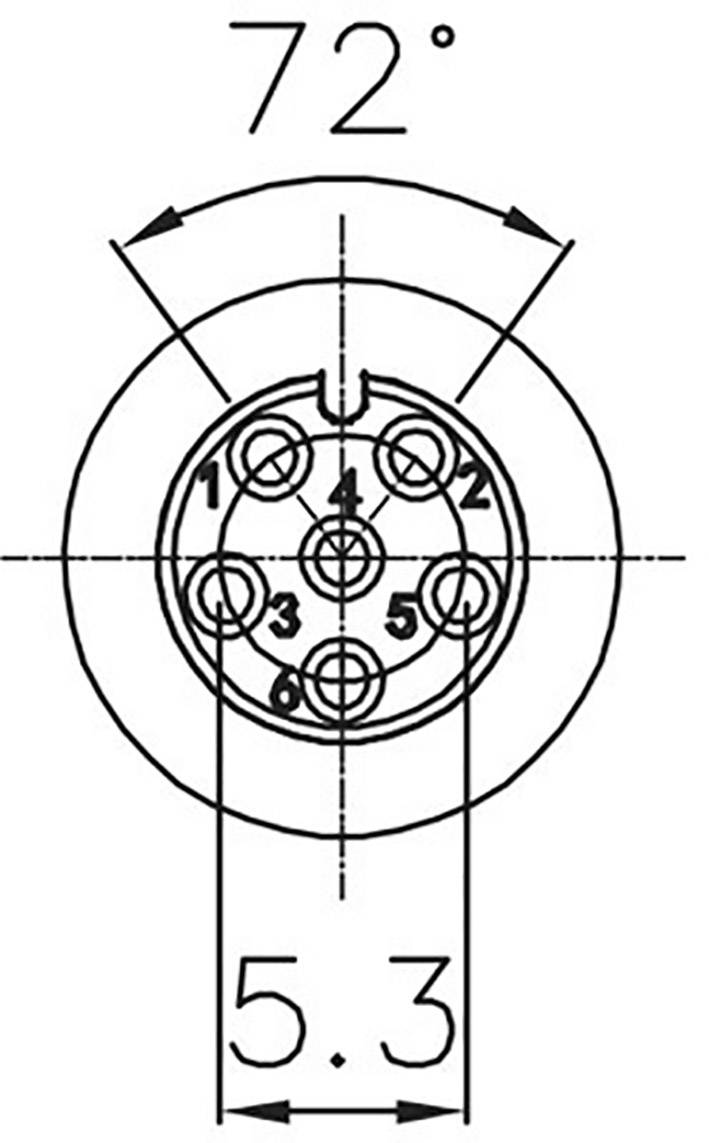 Lutronic 0270 06 Rundsteckverbinder Kupplung, Einbau Gesamtpolzahl: 6 1St.