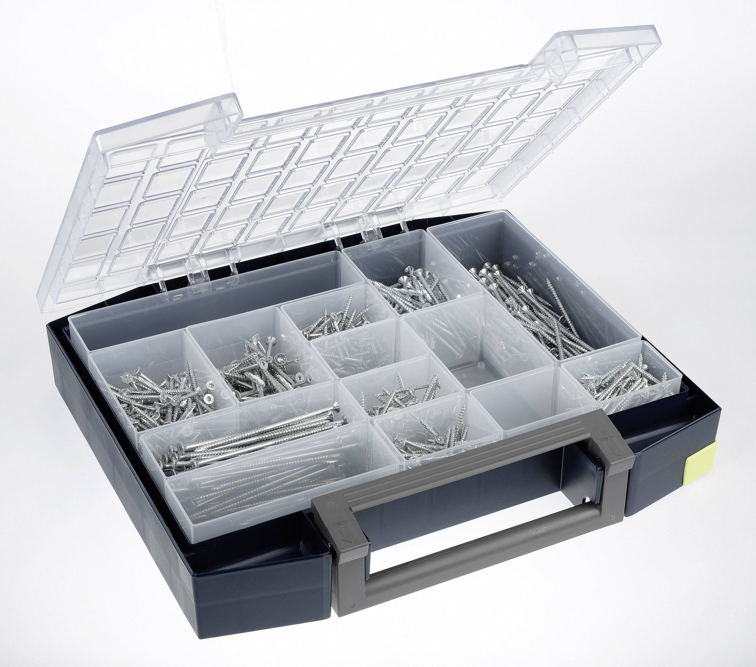 raaco Boxxser 80 5x10-14 Sortimentskoffer (B x H x T) 421 x 78 x 361 mm Anzahl Fächer: 14 Inhalt 1 St.