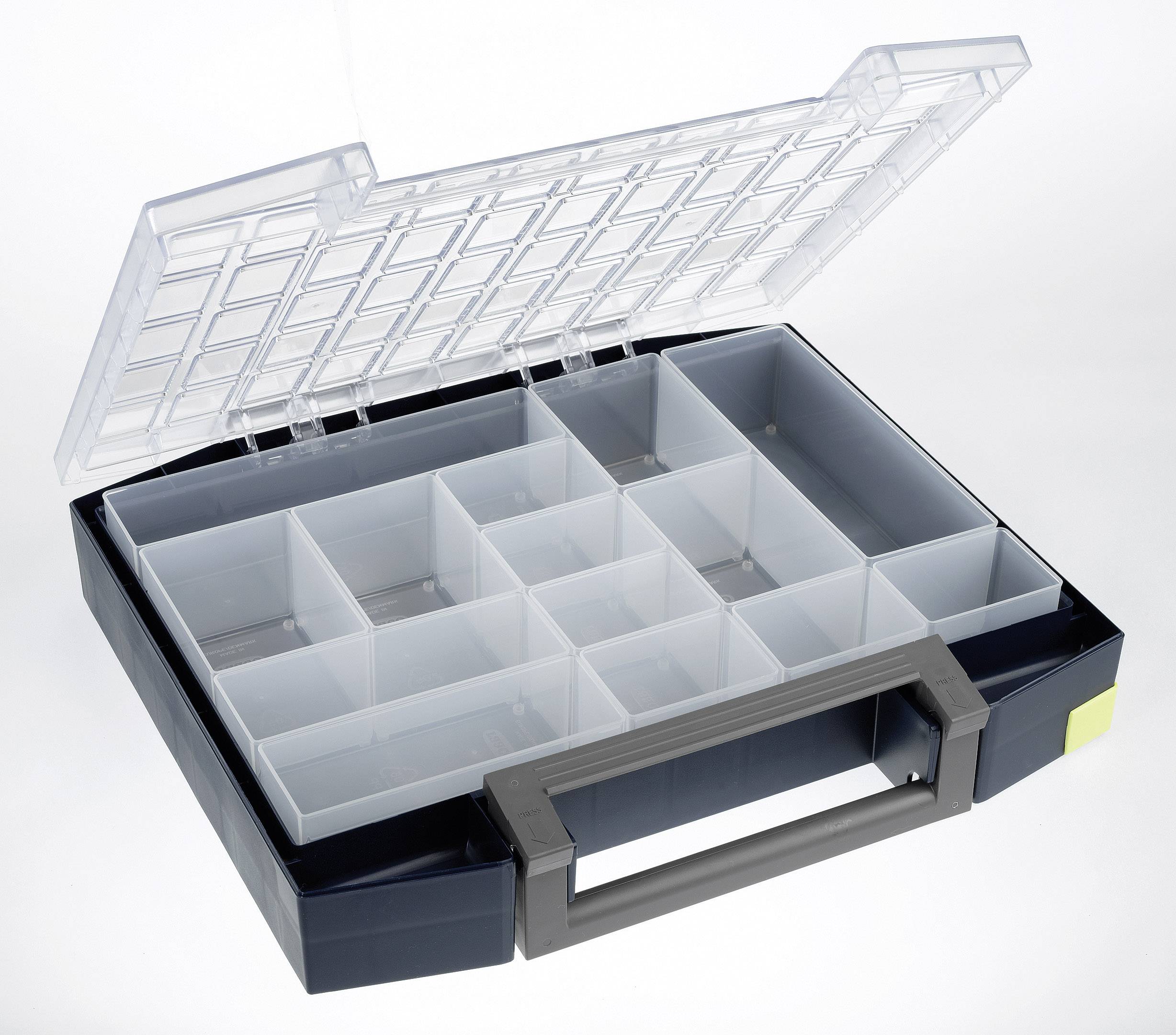 raaco Boxxser 80 5x10-14 Sortimentskoffer (B x H x T) 421 x 78 x 361 mm Anzahl Fächer: 14 Inhalt 1 St.