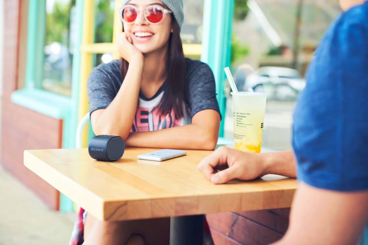 Sony SRS-XB01 Bluetooth® Lautsprecher AUX, Wasserfest Schwarz