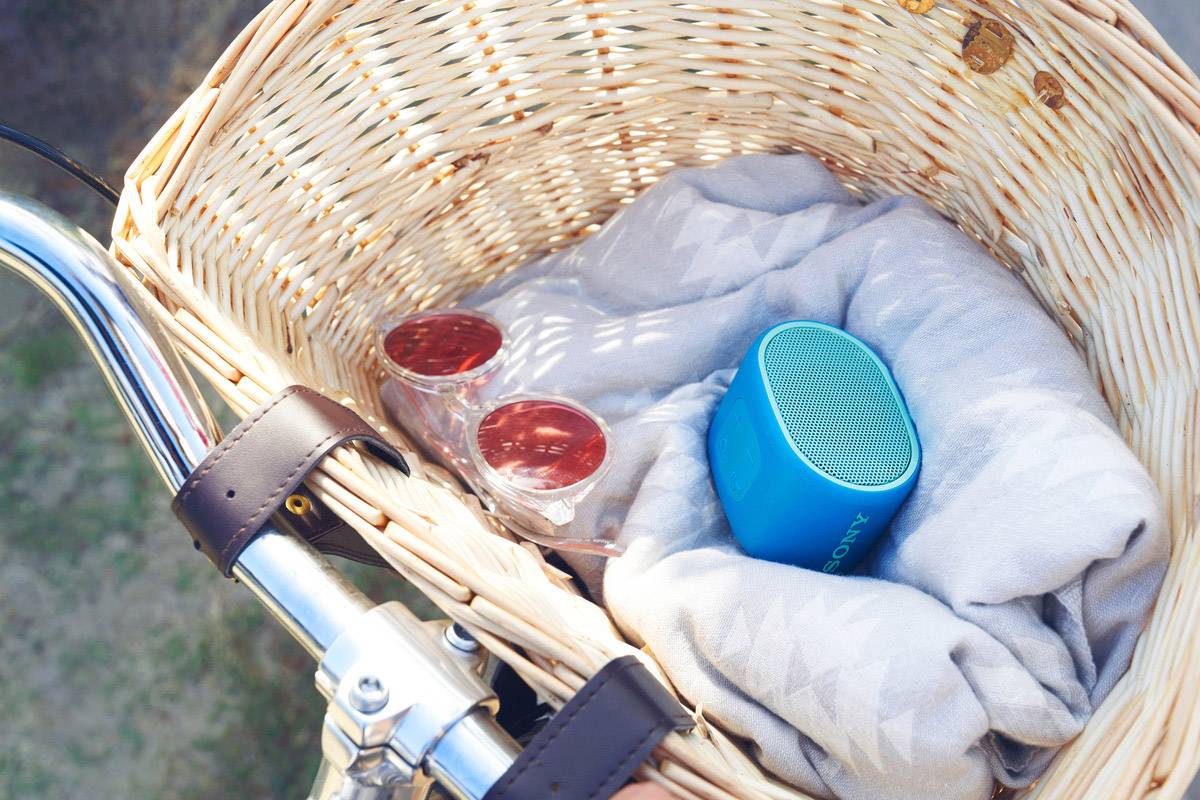 Sony SRS-XB01 Bluetooth® Lautsprecher AUX, Wasserfest Blau