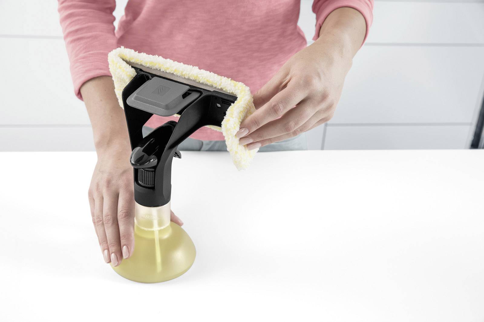 Kärcher Home & Garden Sprühflaschen-Set Extra Fenstersauger Zubehör Weiß, Schwarz