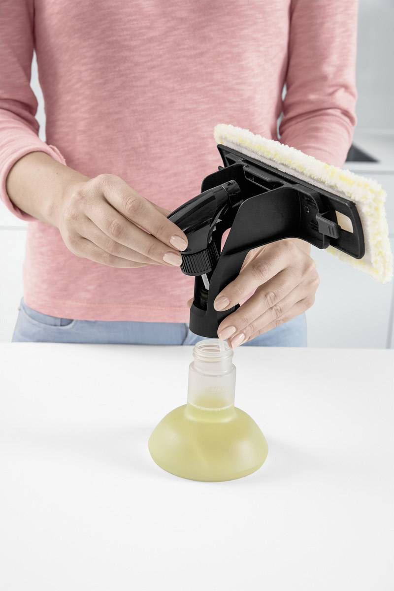 Kärcher Home & Garden Sprühflaschen-Set Extra Fenstersauger Zubehör Weiß, Schwarz