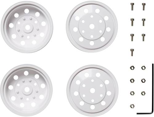 1:14 LKW Felgen 22 mm Kunststoff Euro-Optik Weiß 2 St.