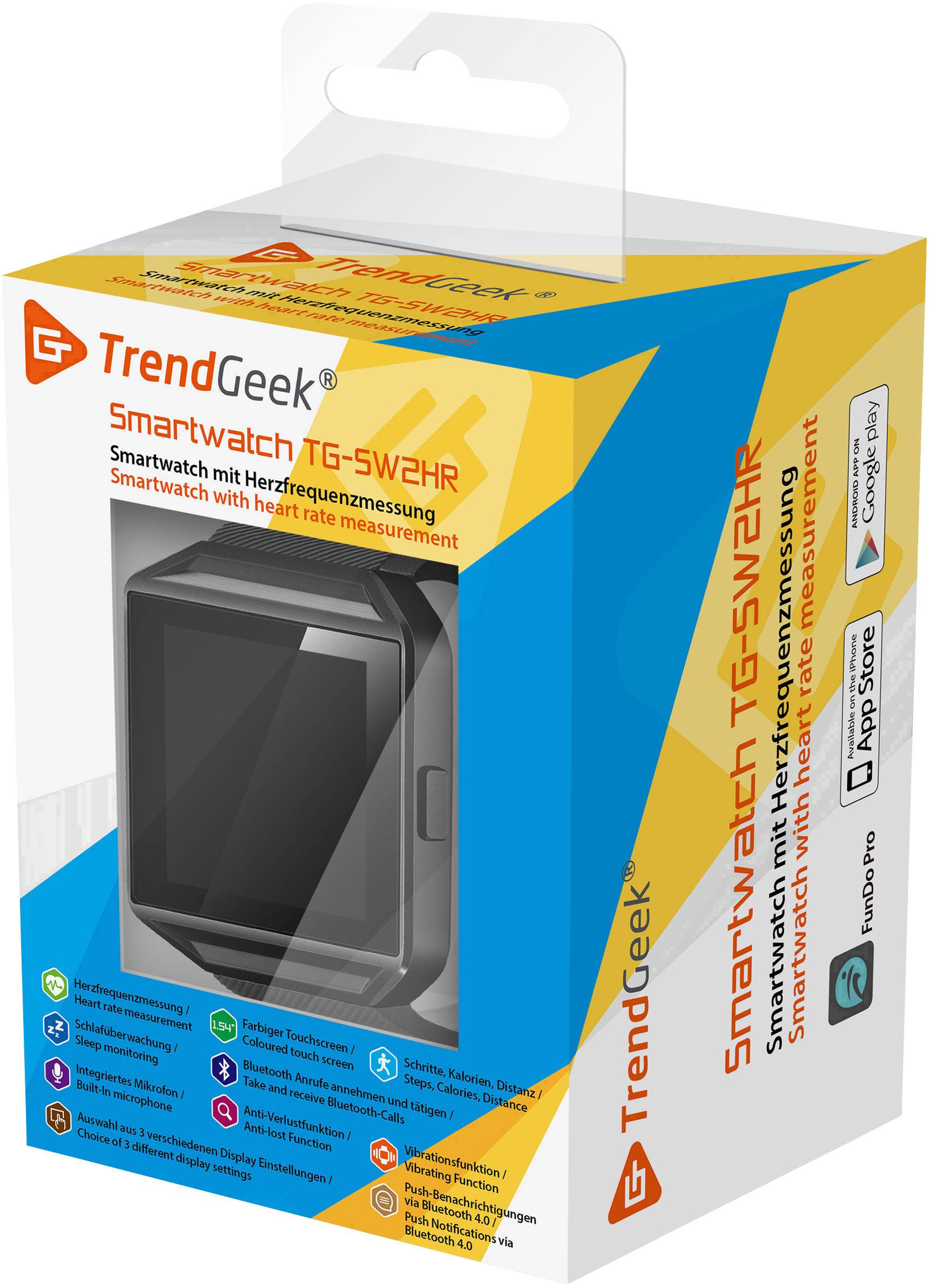 TrendGeek TG-SW2HR Smartwatch Schwarz