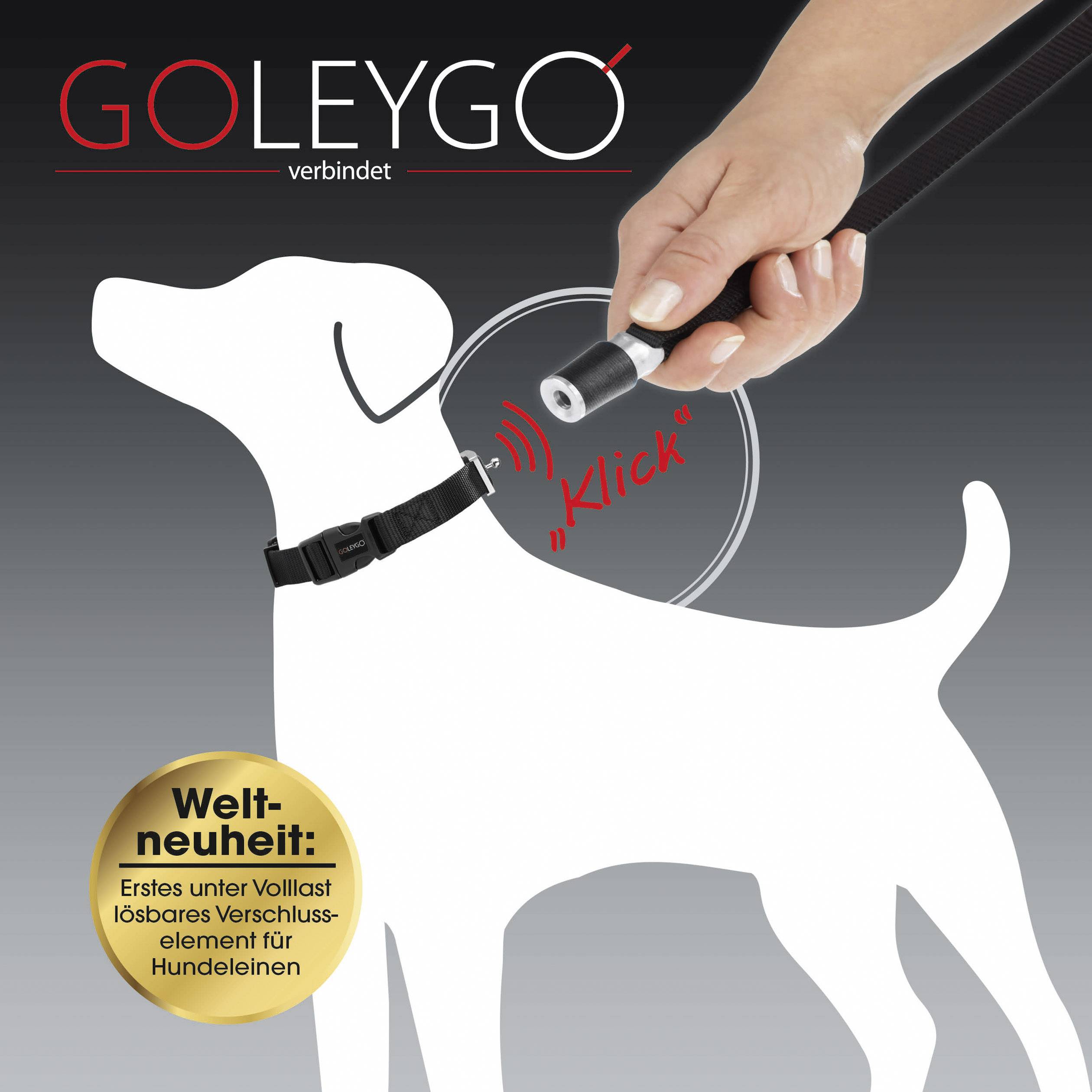 Hundeleine & Halsband GoLeyGo Vario S/M Schwarz Größe S/M 1 St.