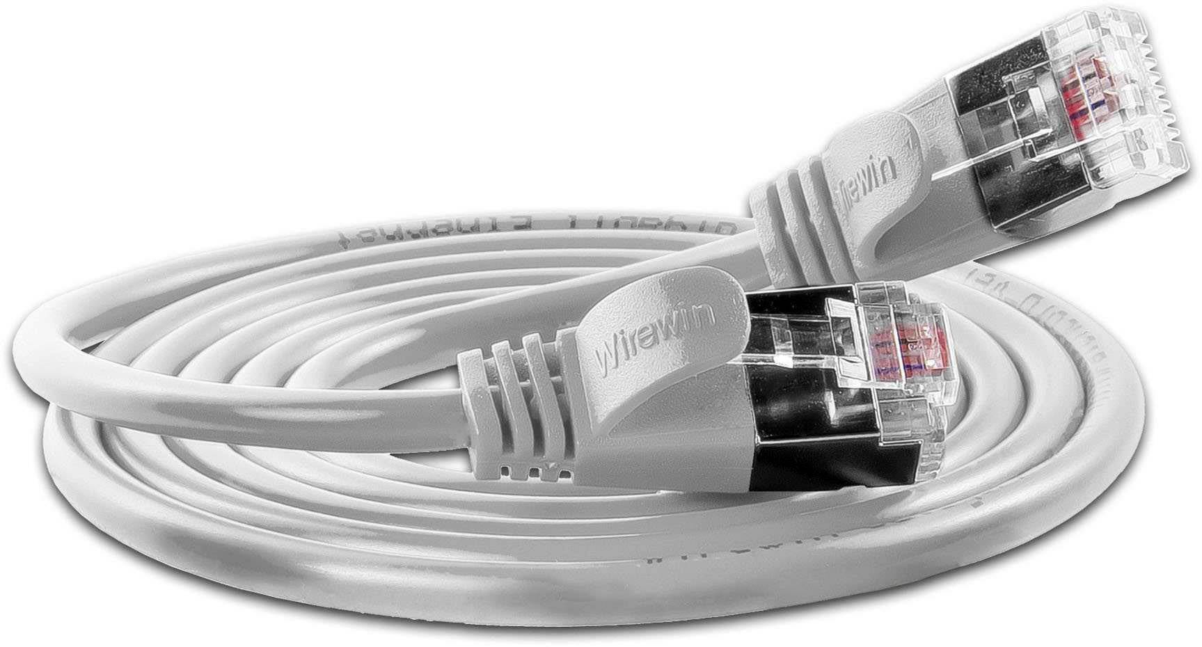 Slim Wirewin PKW-LIGHT-STP-K6 0.25 WS RJ45 Patchkabel CAT 6 U/FTP 0.25 m Weiß 1 St.