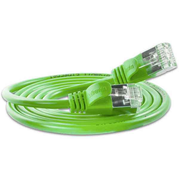 Slim Wirewin PKW-LIGHT-STP-K6 0.5 GN RJ45 Netzwerkkabel, Patchkabel CAT 6 U/FTP 0.50m Grün 1St.