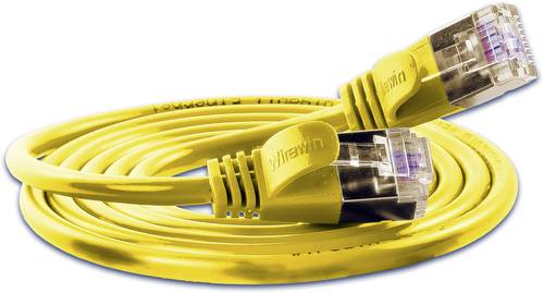 Slim Wirewin PKW-LIGHT-STP-K6 5.0 GE RJ45 Netzwerkkabel, Patchkabel CAT 6 U/FTP 5.00m Gelb 1St.