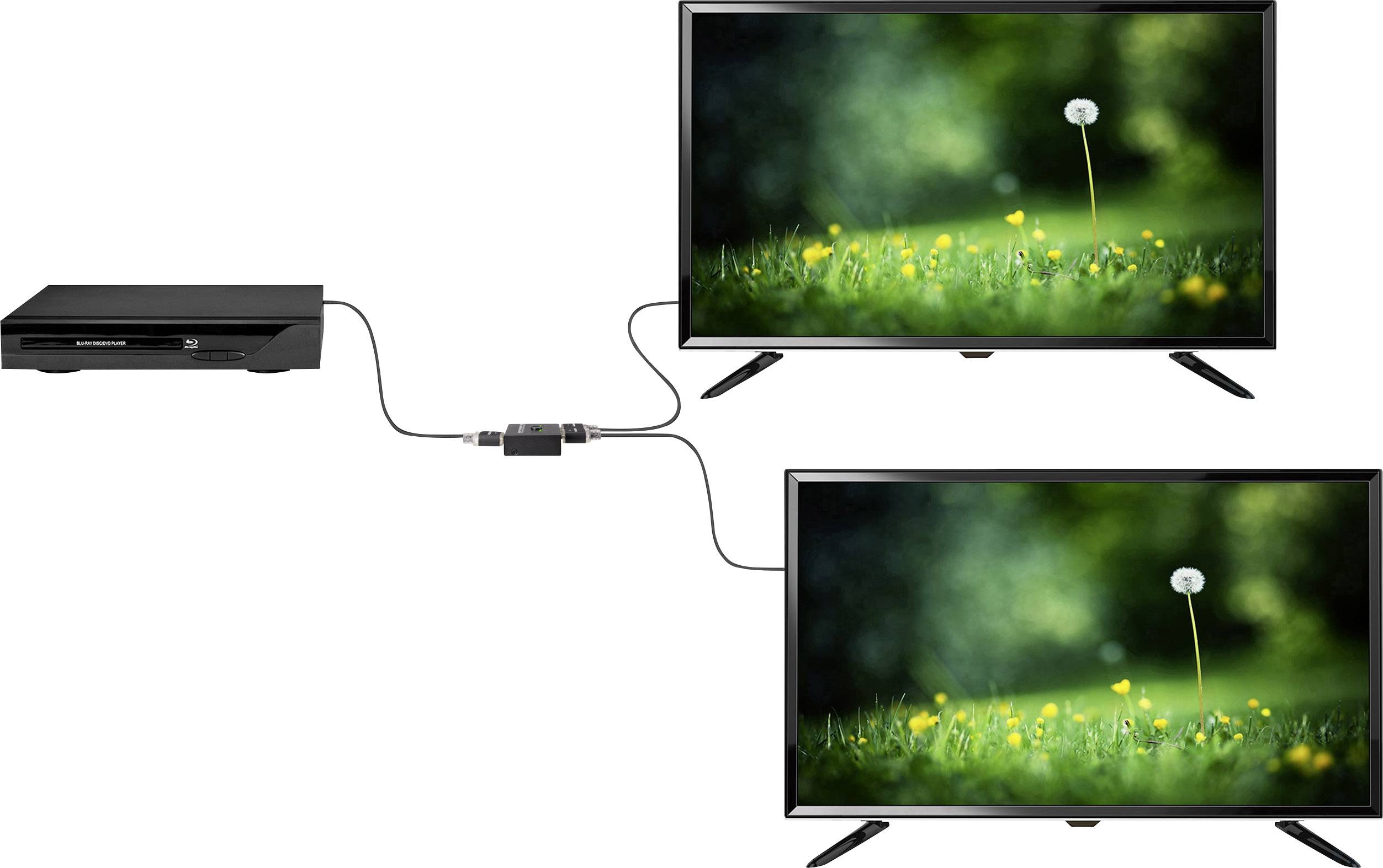 SpeaKa Professional SP-7141056 2 Port HDMI-Switch UHD 4K @ 60Hz