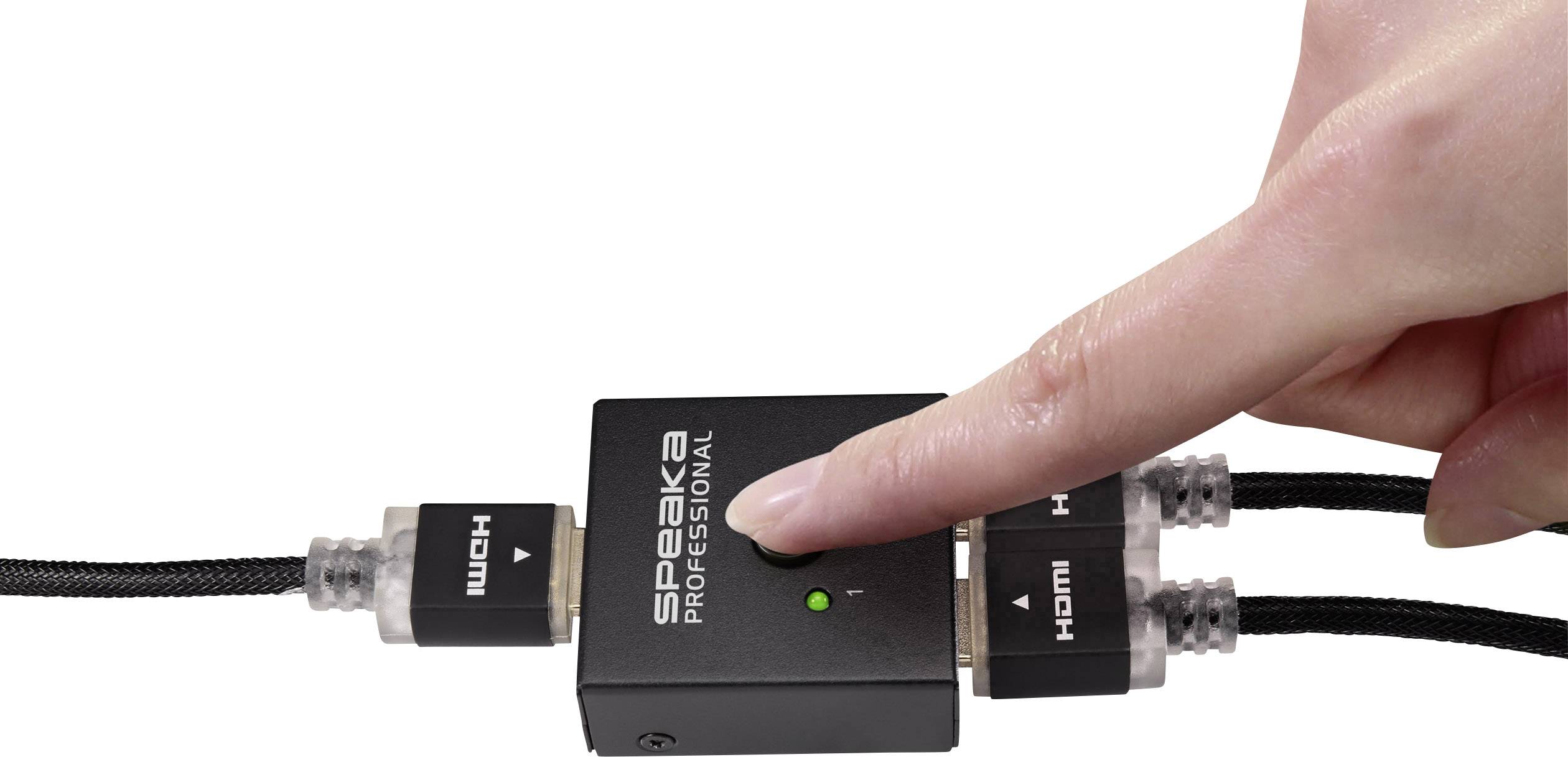 SpeaKa Professional SP-7141056 2 Port HDMI-Switch UHD 4K @ 60Hz