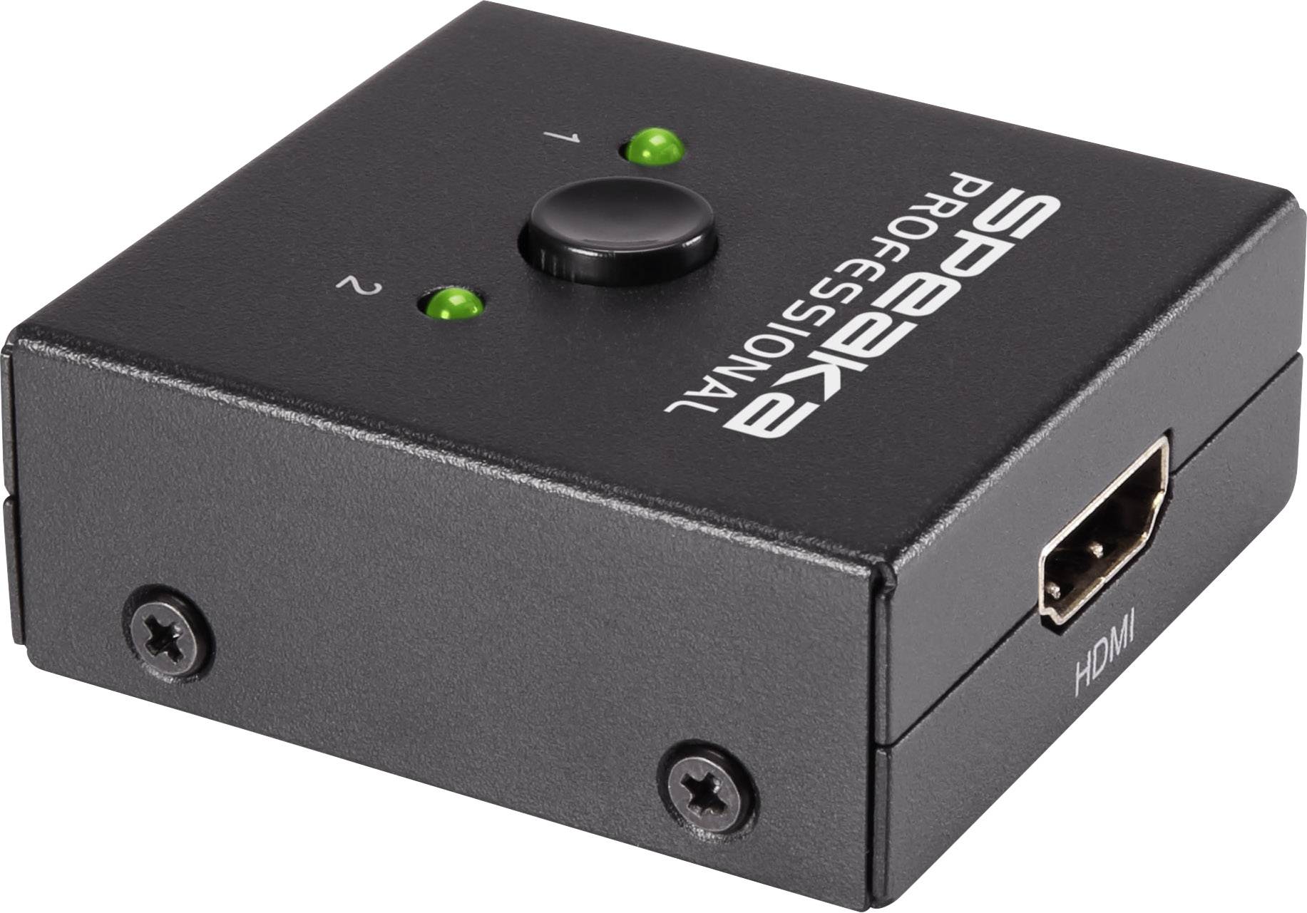 SpeaKa Professional SP-7141056 2 Port HDMI-Switch UHD 4K @ 60Hz