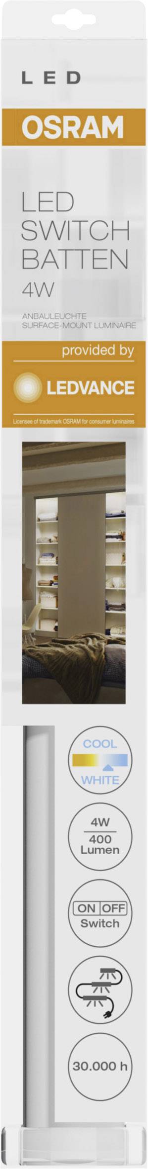 LEDVANCE LED Switch Batten L LED-Unterbauleuchte 4W Neutralweiß