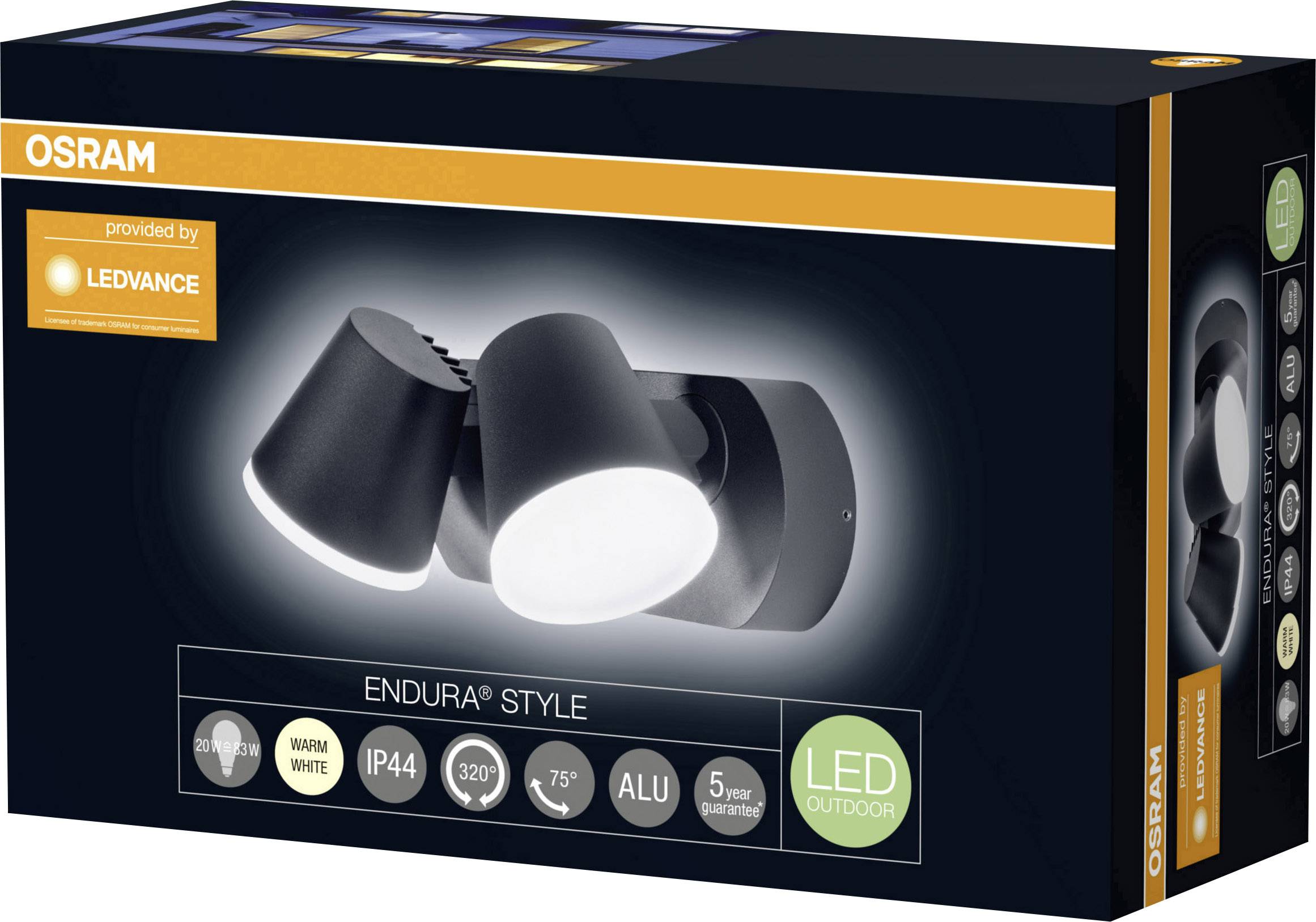 LEDVANCE ENDURA® STYLE MIDI SPOT L 4058075205499 LED-Außenstrahler 20 W