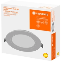 LEDVANCE 4058075078970 DOWNLIGHT SLIM ROUND (EU) LED-Einbauleuchte LED LED fest eingebaut 6 W Weiß LEDVANCE 4058075078970 DOWNLIGHT SLIM ROUND (EU) LED-Einbauleuchte LED LED fest eingebaut 6 W Weiß