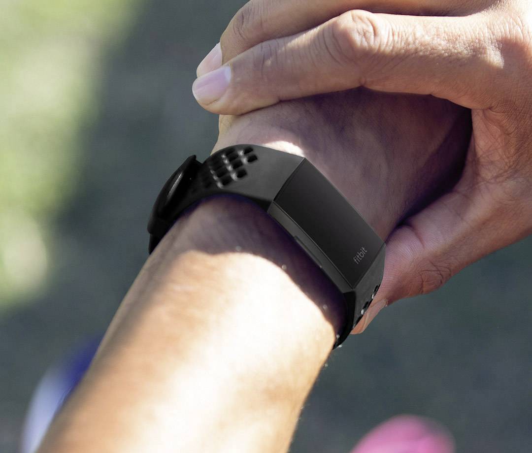 FitBit Charge 3 Sportarmband Ersatzarmband Größe=L Schwarz