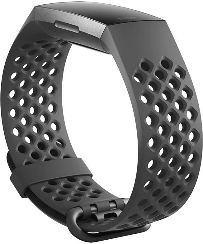 FitBit Charge 3 Sportarmband Ersatzarmband Größe=L Schwarz