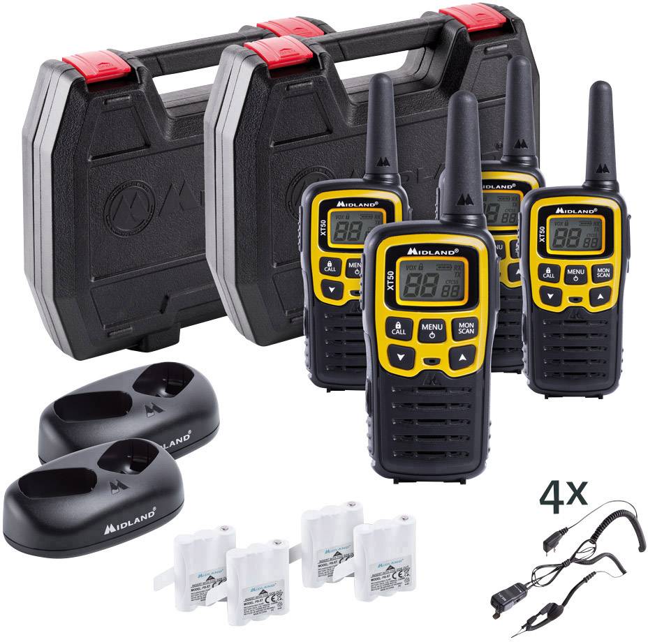 Midland XT50 Adventure C1178.S2 PMR-Handfunkgerät 4er Set