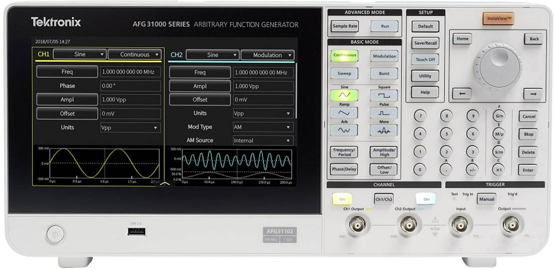 Tektronix AFG31251 Funktionsgenerator netzbetrieben 0.000001 Hz - 250 MHz 1-Kanal Arbiträr, Dreieck
