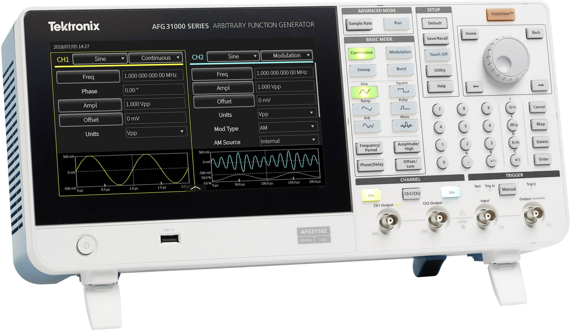 Tektronix AFG31021 Funktionsgenerator netzbetrieben 0.000001Hz - 25MHz 1-Kanal Arbiträr, Dreieck, Puls, Rauschen, Rechteck, Sinus