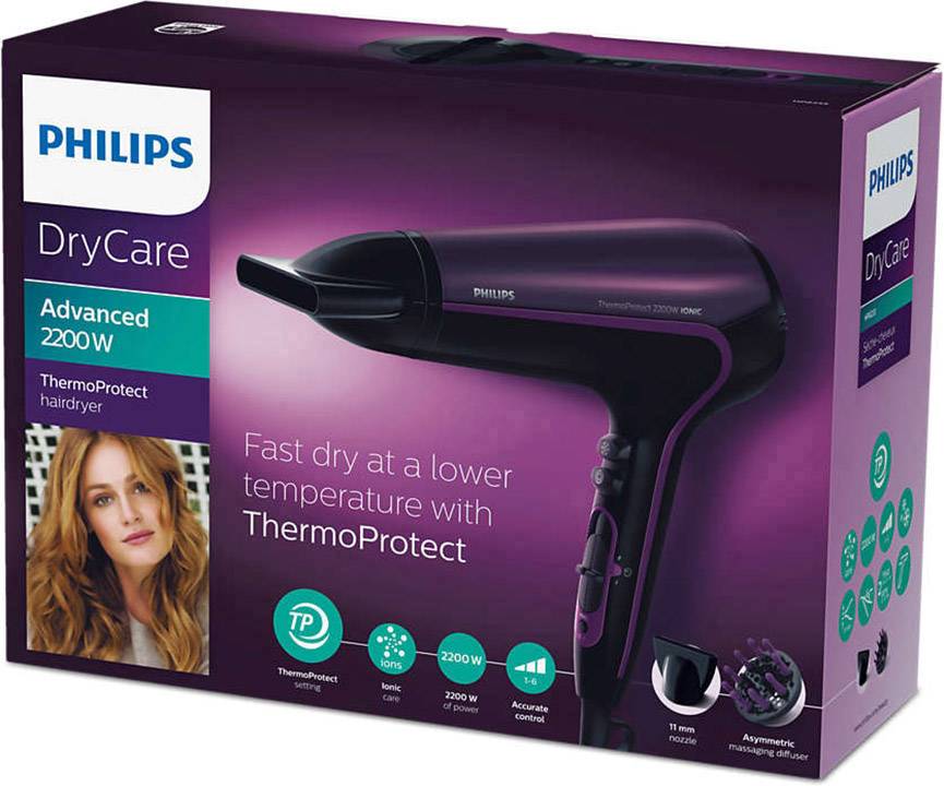 Philips HP8233/00 Haartrockner Schwarz (glänzend), Violett