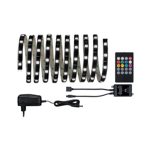 Paulmann Lights and Sound Comfort 70956 LED-Streifen-Komplettset mit Stecker 12V 3m RGB
