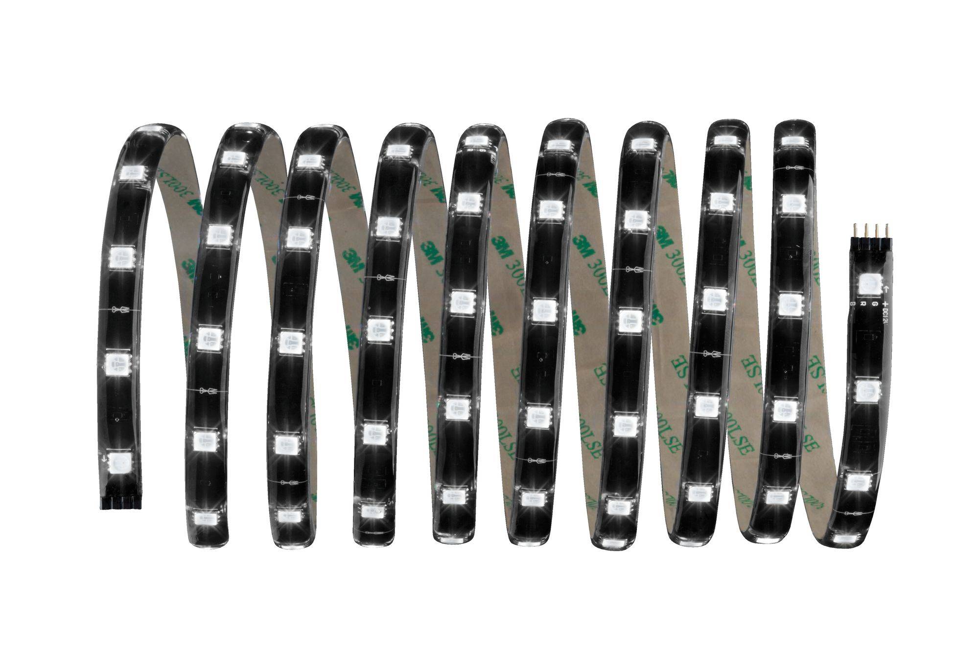 Paulmann Lights and Sound Comfort 70956 LED-Streifen-Komplettset mit Stecker 12V 3m RGB 1St.