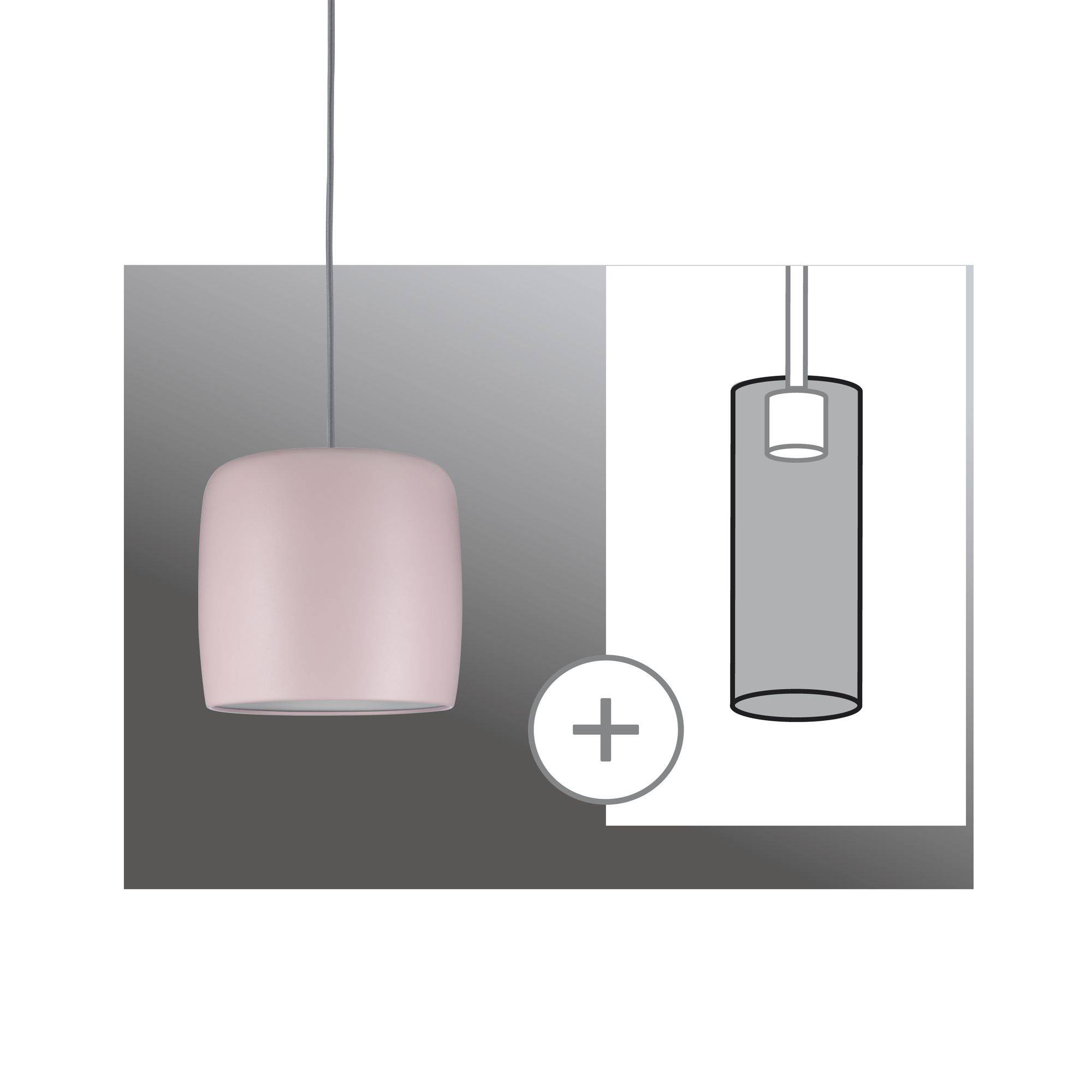 Paulmann Pien 95443 Hochvolt-Schienensystem-Komponente Lampenschirm Rosa (matt)