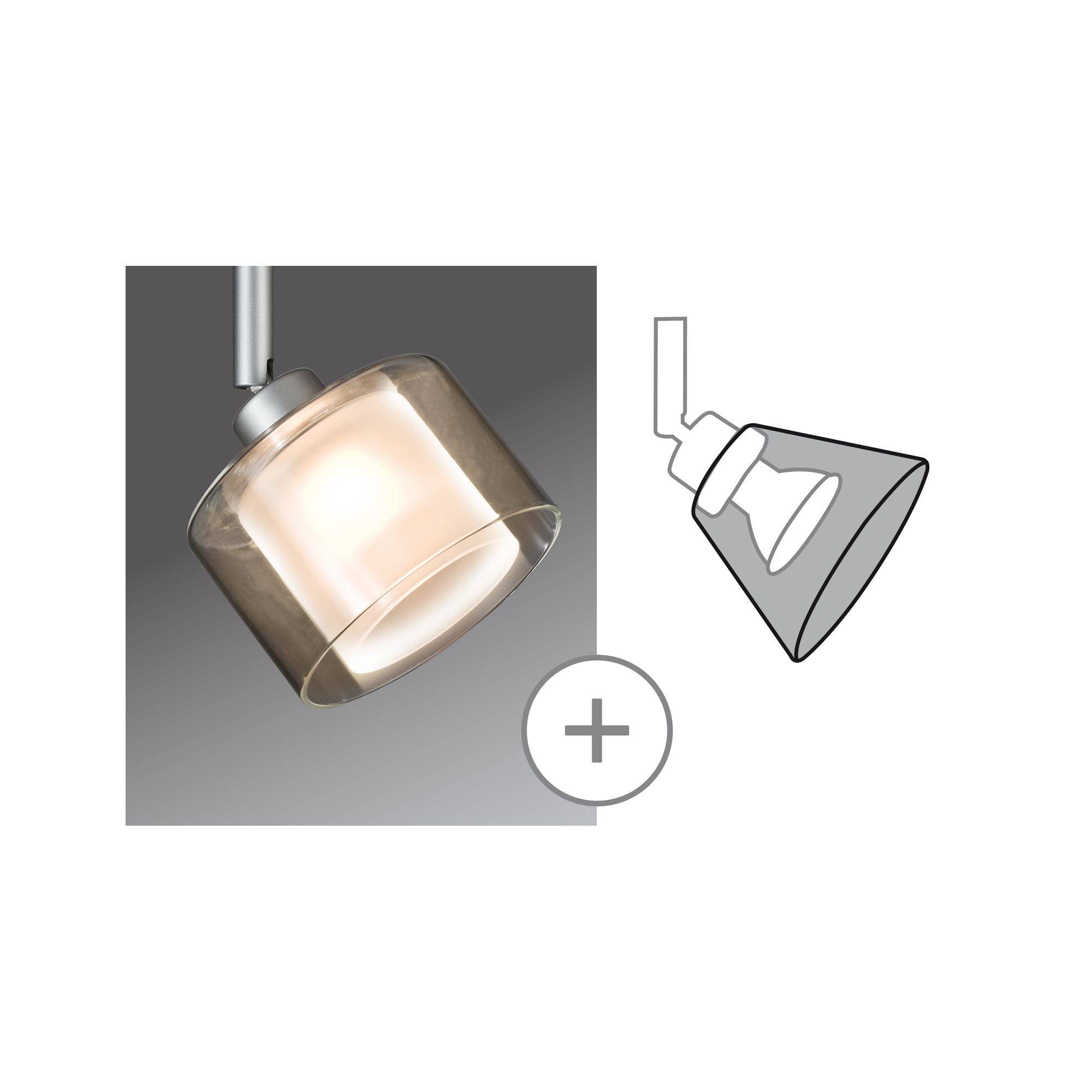 Paulmann Twice 70174 Lampenschirm Transparent