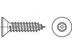 Illustration einer Kreuzschlitzschraube, seitliche Ansicht links und Draufsicht rechts, zeigt das Gewinde und den Schraubenkopf.