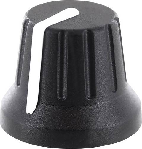 TRU COMPONENTS RK49009WS Drehknopf mit Knopfmarkierung Schwarz (Ø x H) 18.8 mm x 15.24 mm