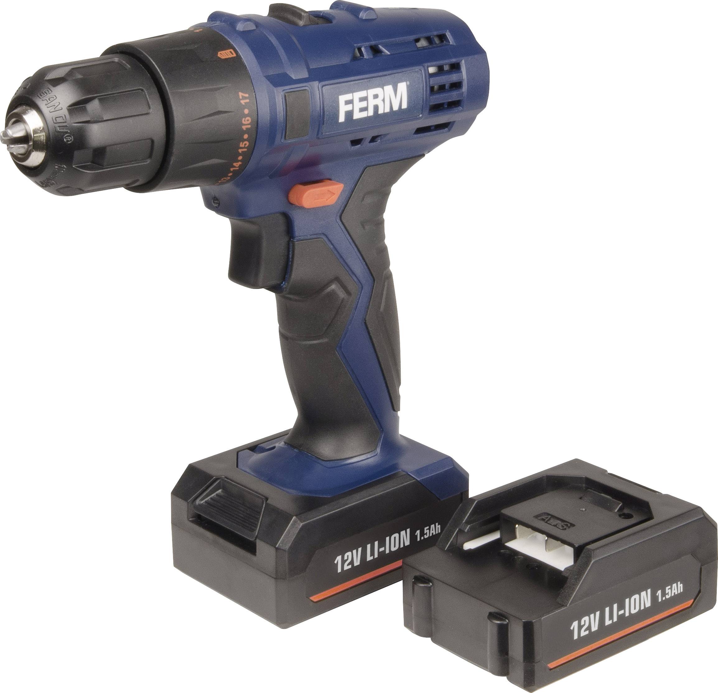 Ferm CDM1119 CDM1119 Akku-Bohrschrauber 12 V 1.5 Ah Li-Ion