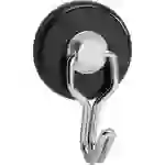 Maul Magnet (Ø x H) 35mm x 53mm rund, mit Haken Schwarz, Silber 2 St. 6155790 Maul Magnet (Ø x H) 35mm x 53mm rund, mit Haken Schwarz, Silber 2 St. 6155790
