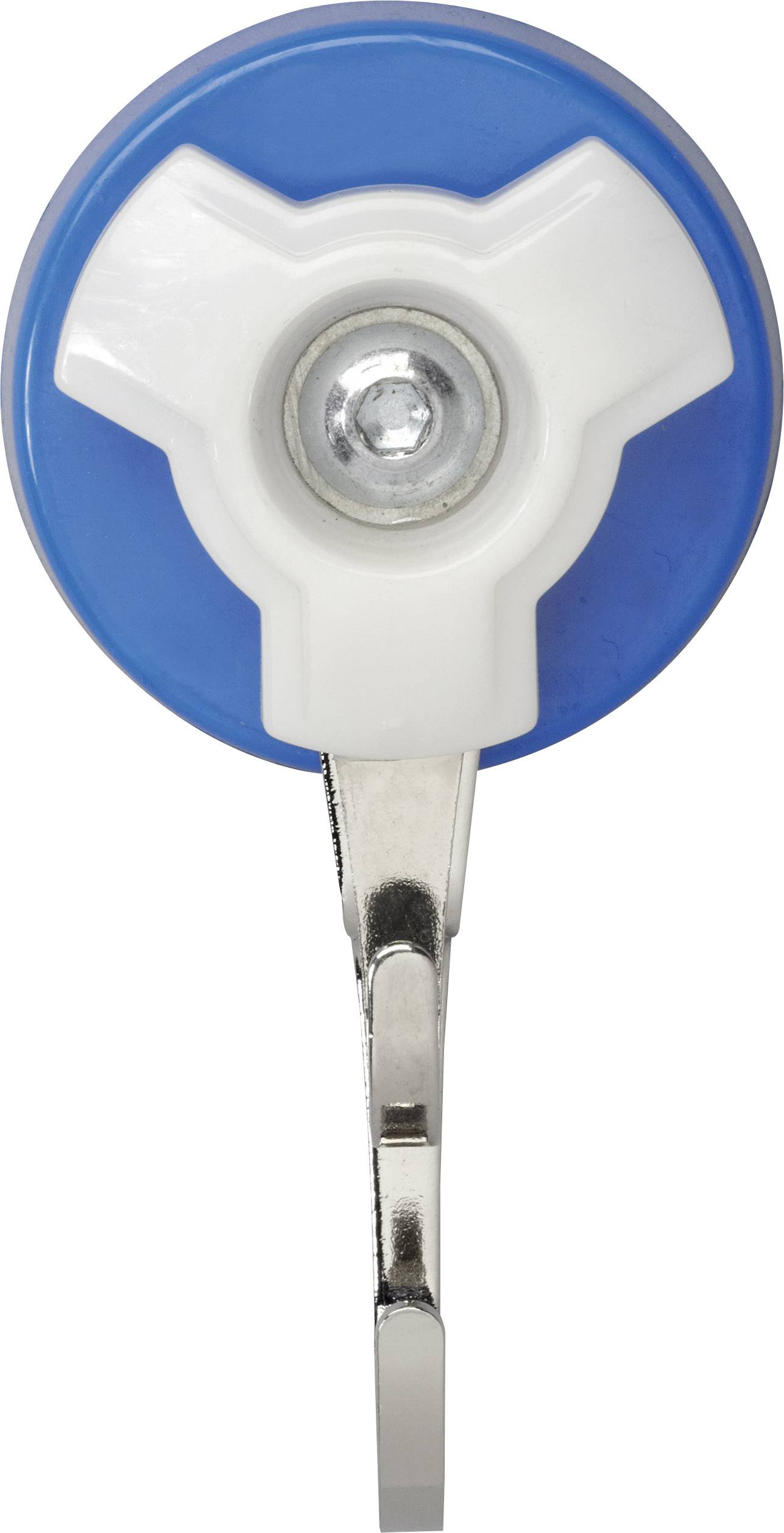 Maul Magnet (Ø x H) 56 mm x 40 mm rund, mit Doppelhaken Blau, Silber 1 St. 6155935