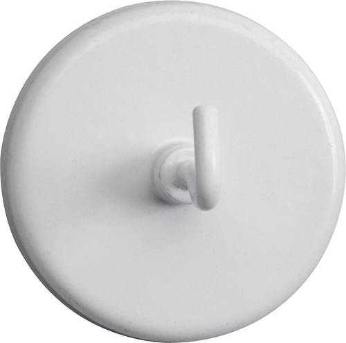 Maul Magnet (Ø x H) 47 mm x 36 mm rund, mit Haken Weiß 5 St. 6159002