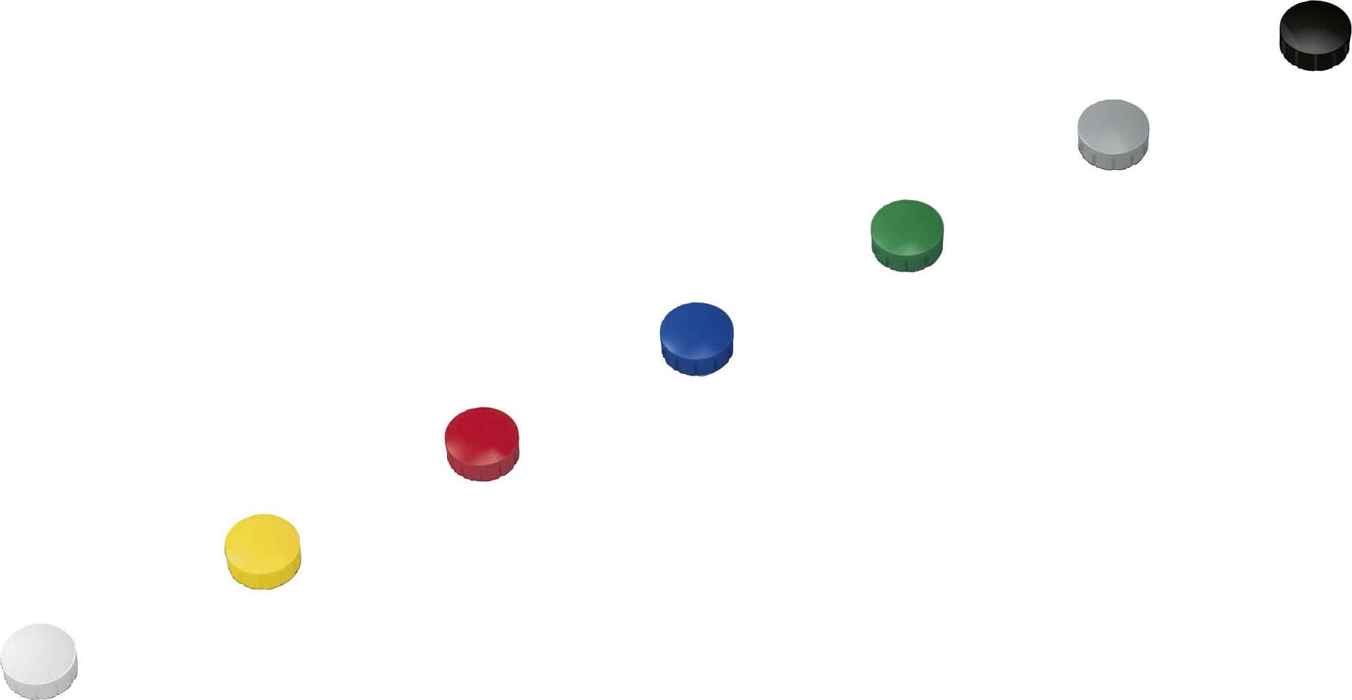 Maul Magnet MAULsolid (Ø x H) 15 mm x 7 mm rund Gelb, Rot, Blau, Weiß, Grün, Grau, Schwarz 10 St. 6161599