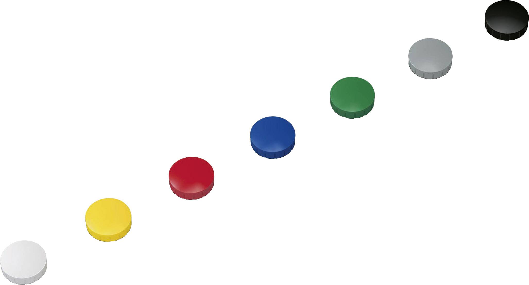 Maul Magnet MAULsolid (Ø x H) 24 mm x 8 mm rund Gelb, Rot, Blau, Weiß, Grün, Grau, Schwarz 10 St.