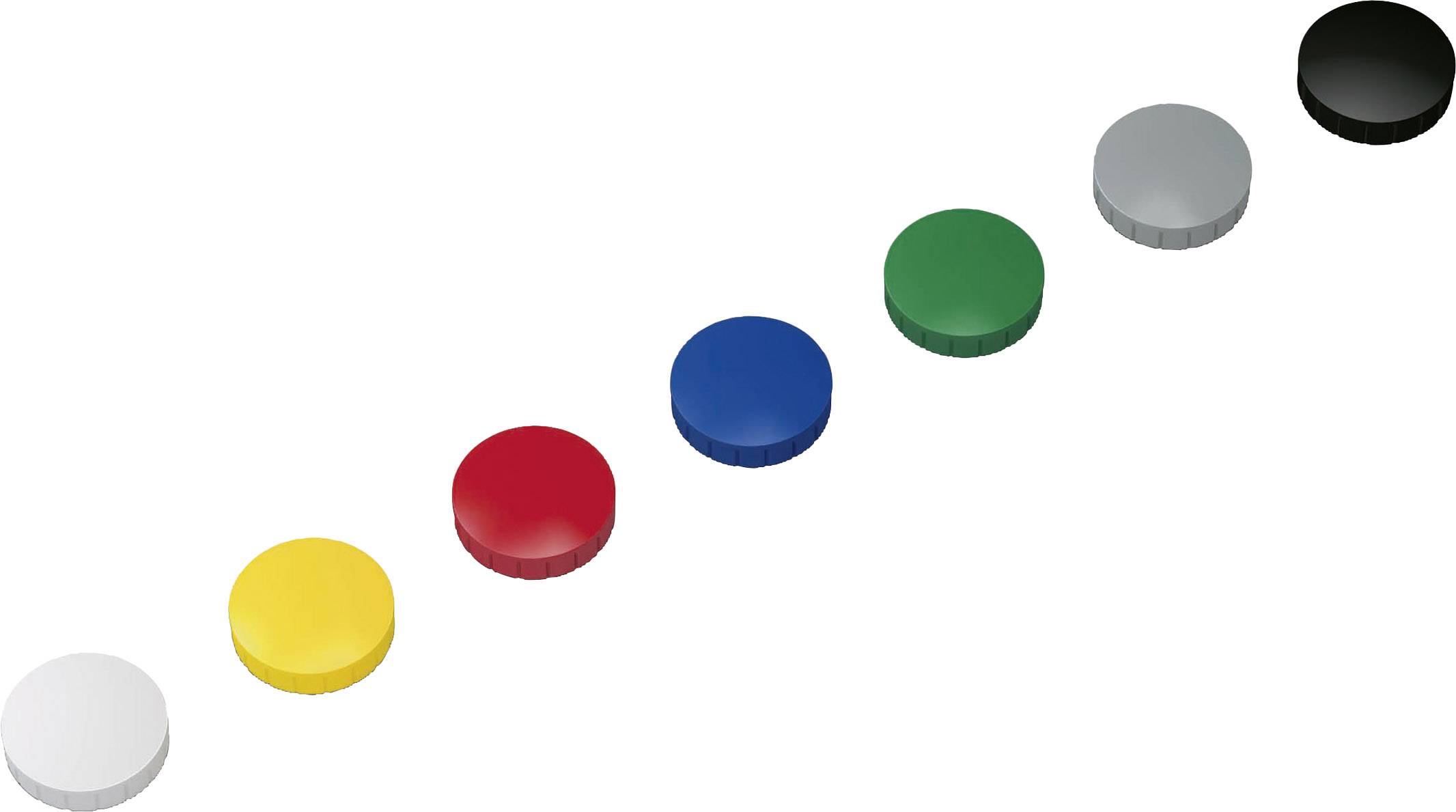Maul Magnet MAULsolid (Ø x H) 32 mm x 8.5 mm rund Gelb, Rot, Blau, Weiß, Grün, Grau, Schwarz 10 St
