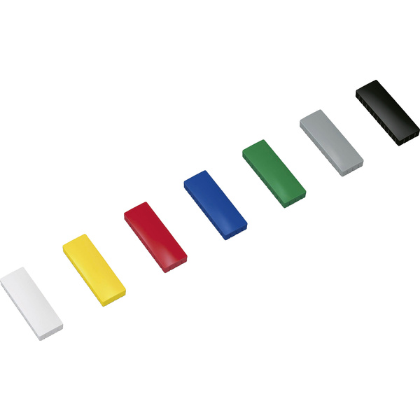 Maul Magnet MAULsolid (B x H x T) 54 x 19 x 9 mm rechteckig Gelb, Rot, Blau, Weiß, Grün, Grau, Schw