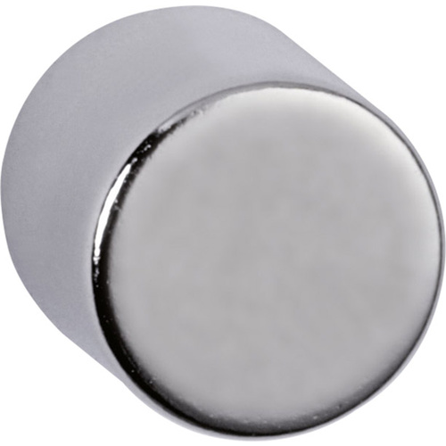 Maul Neodym Magnet (Ø x H) 10mm x 10mm Zylinder Silber 4 St. 6166896
